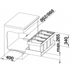 Sortownik odpadów Blanco FLEXON II 90/4 521 475